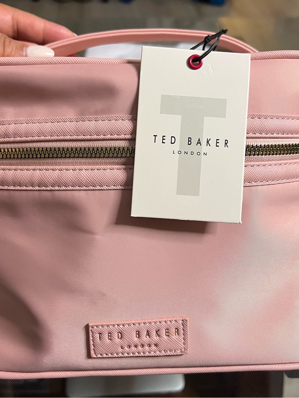 Ted Baker Light Pink Cosmetic Case with Top Handle
